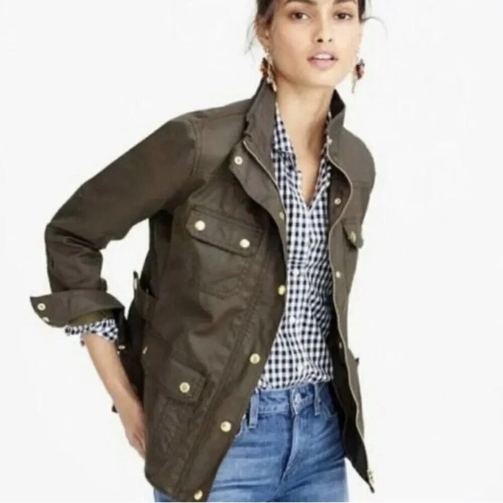 J. Crew Waxed  Downtown Field Jacket PS